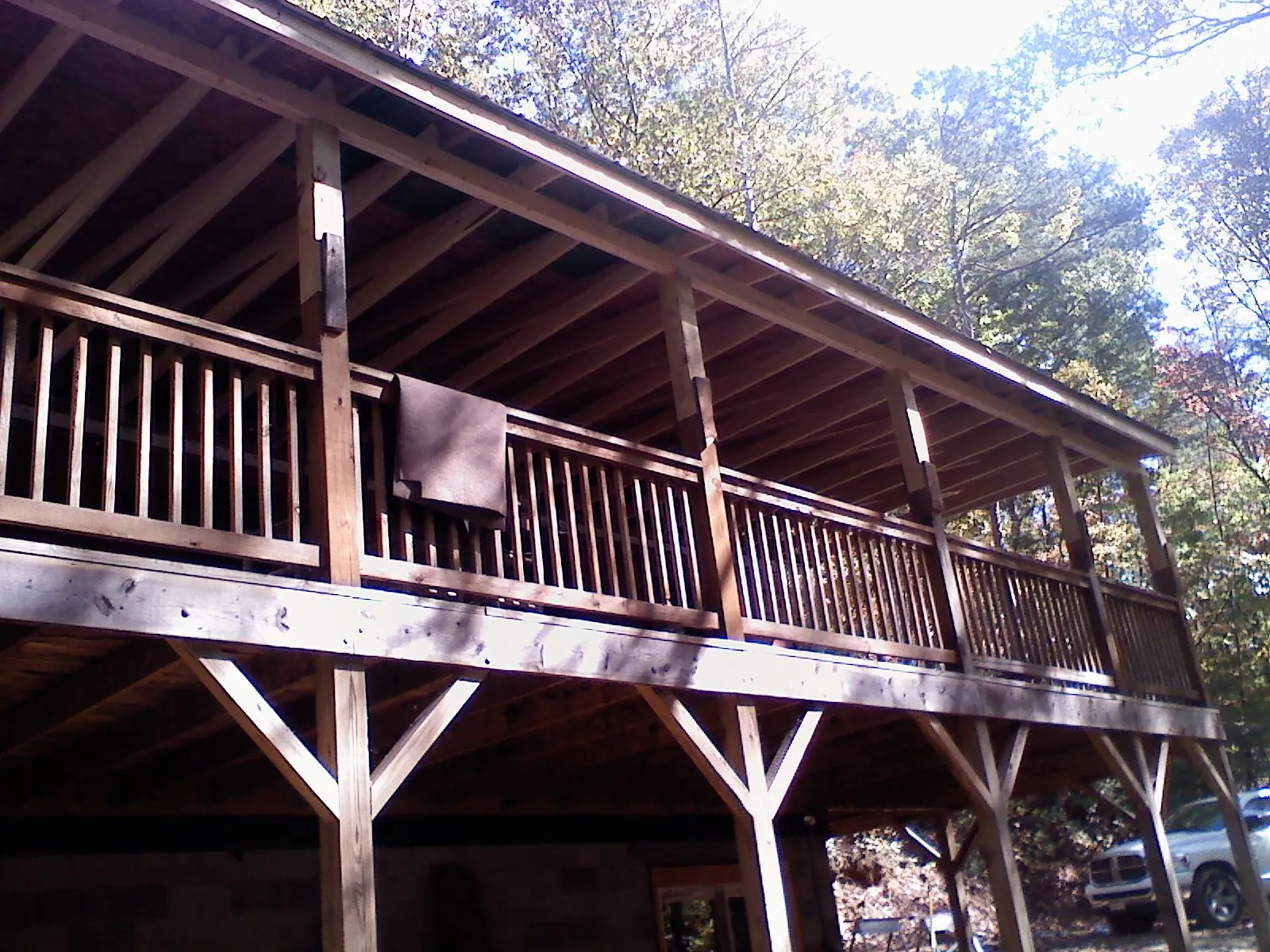 Timber framing under a new elevated porch and deck — Roof Leak Repair in Dunn Loring by Roofing Brothers